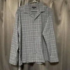 GLOBAL WORK 長袖シャツ Lサイズ グレー系チェック