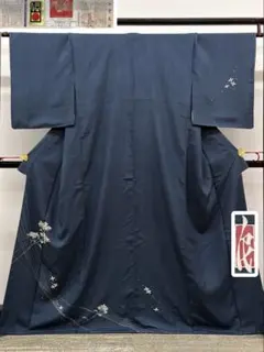 加賀友禅 鬼島武司 伝統工芸品 付け下げ ムシカリ 正絹 躾糸付き A366 