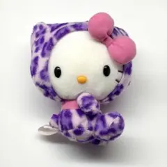 ハローキティ　ぬいぐるみ　マスコット　ヒョウ柄　2010年　レトロ　サンリオ
