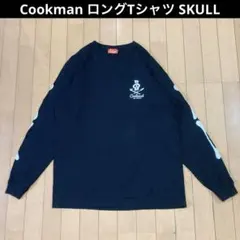 【良品】cookman クックマン ボーンプリント ロングTシャツ ブラック L