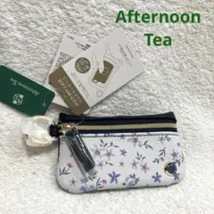 新品 アフタヌーンティー キーケース マルチケース ブルー