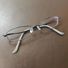 zoff ブルーメタルフレーム 度ありメガネ 眼鏡