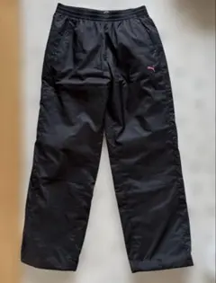 Puma 黒 中綿入りウィンドブレーカー パンツ　レディースL