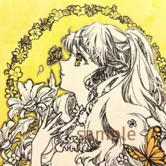 た*ぬ様 手描きイラスト　オリジナルイラスト　アナログイラスト　コピック原画 N
