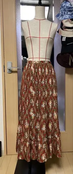 ピンクハウス プリーツスカート フレアスカート 花柄