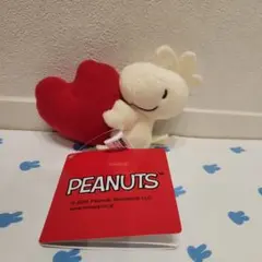 PEANUTS スヌーピー マスコット ピンク×ハート　ウッドストック