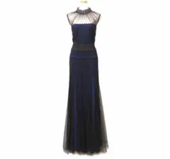 TADASHI SHOJI☆ブルー×ブラック レース切替 パーティードレスのサムネイル