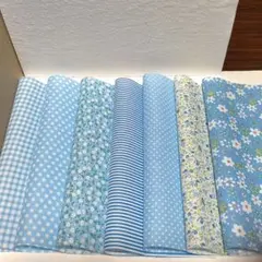 はぎれ 青系 25×25 7枚まとめ売り