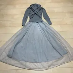 グレー チュールスカート セットアップ