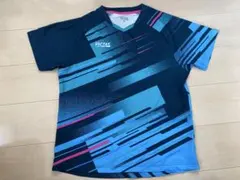 VICTAS 卓球ウェア M 青/紺 ストライプ