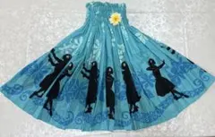 ハワイアンスタイル パウスカート 水色