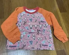ティンカーベル 子供服 トレーナー オレンジ 柄