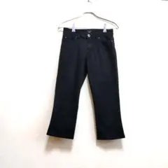 Something Edwin Venius Jean ブラック七分丈パンツ27