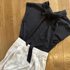 ロペピクニック　2way ボウタイブラウス　ブラック　38 M とろみシャツ