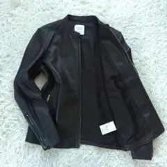 美品 ユナイテッドトウキョウ ライダースジャケット シングル ラムレザー 黒 S