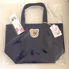 フェイラー オールドテディ ワッペントートバッグ L 小 ネイビー 紺 新品