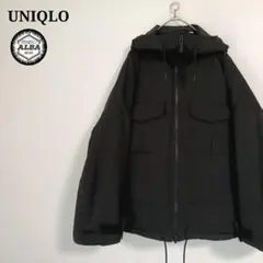 【美品】UNIQLO　ユニクロ　ハイブリッドダウンパーカー　ジャケット　黒　S