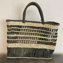 未使用品　ZARA ザラ　編み込みかごバッグ トートバッグ