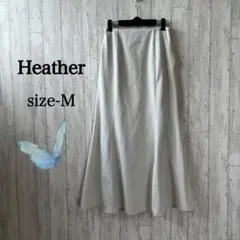 Heather/ヘザー/ロングスカート/オフホワイト/ウエスト背面ゴム/M