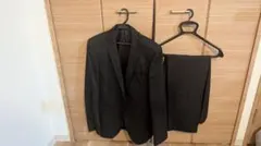 ブラック ストライプ ビジネススーツ