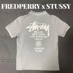 希少　STUSSY × FRED PERRY ポロシャツ　ステューシー コラボのサムネイル