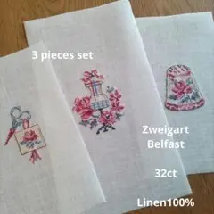 クロスステッチ 完成品 (V.Engingerさん) 　3pieces set
