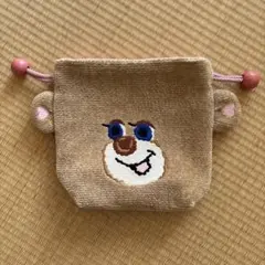 FEILER ドアップテディガール　耳付き巾着