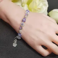 【てふ。】ビーズブレスレット【リングセット】5