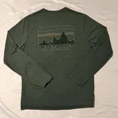 パタゴニア　キャプリーンクールデイリーロングスリーブTシャツ　Sグリーン