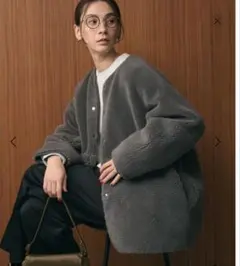 BEAUTY＆YOUTH　ボア×フェイクムートン リバーシブルジャケット