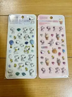 ★新品　PEANUTS ぷくぷくシール　スヌーピー 2枚セット②