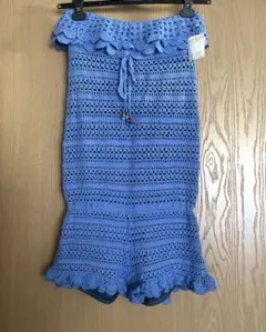 新品 LOVE GIRLS MARKET クロシェ オールインワン ブルー