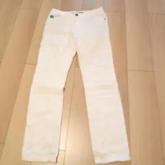 adidas ホワイト ストレートレッグパンツS637番