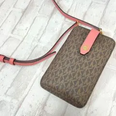 ★新品未使用★　マイケルコース ピンク スマホポーチ　バッグ　ショルダーバッグ