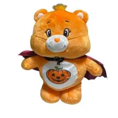 オレンジ色のかぼちゃクマぬいぐるみ　ケアベア　フレンドベア