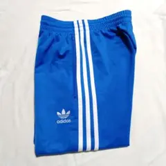 adidas オリジナル　青 サイドストライプ　トラックパンツ Ｓ