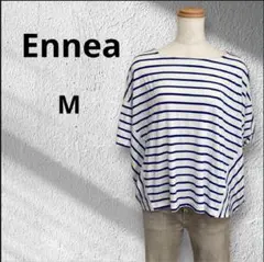 ◆エンネア　ボーダードルマンスリーブトップス　ゆったり　Mサイズ　Tシャツ　半袖のサムネイル