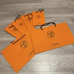 HERMES オレンジ ショップ袋 9点セット