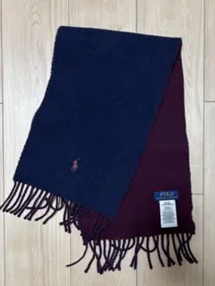 ラルフローレン　リバーシブル ウールブレンドマフラー