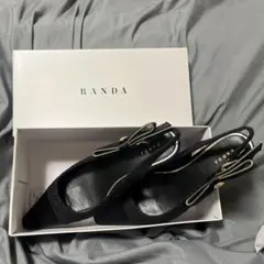 RANDA ブラック ミュール　Mサイズ