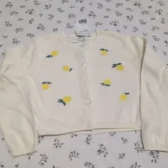 H&M レモン刺繍 カーディガン 110/115