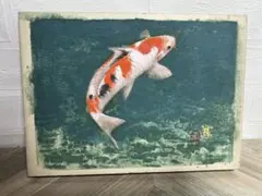 錦鯉 刺繍 額装品 アート インテリア - メルカリ
