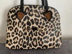 ✨未使用級✨ ケイトスペード RunWild レオパード ハンドバッグ 猫 