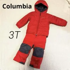 コロンビア キッズ スキーウェア上下 100(3T) 赤 リバーシブル 男女