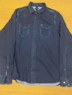 DIESEL ダークブルー デニムシャツ