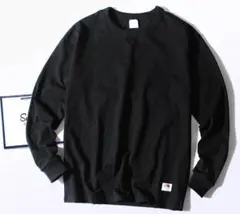 Fruit Of The Loom 8.5oz厚手 ロンTシャツ ブラックXL