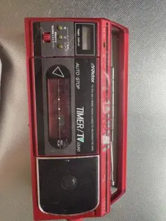 ジャンク SHARP カセットプレーヤー AUTO REVERSE レッド - メルカリ