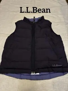 L.L.Bean リバーシブル　ダウンベスト パープル