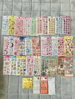 シールまとめ売り　34枚　カミオジャパン　クーリア　おはじき　ウォーター　キティ
