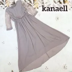 美品 kanaell レース ワンピース パーティードレス M ピンク ロング